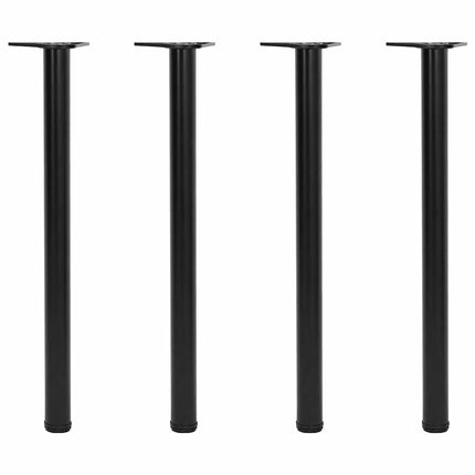 Höjdjusterbara bordsben 4 st 870 mm svart