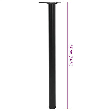 Höjdjusterbara bordsben 4 st 870 mm svart