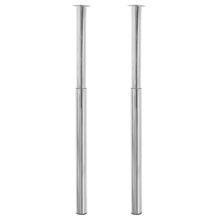 Teleskopiska bordsben krom 710 mm-1100 mm