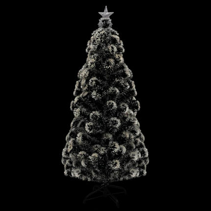 Förbelyst julgran med fot och LED 180 cm fiberoptik