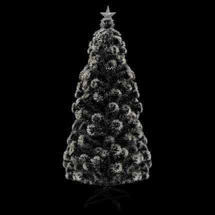 Förbelyst julgran med fot och LED 210 cm fiberoptik