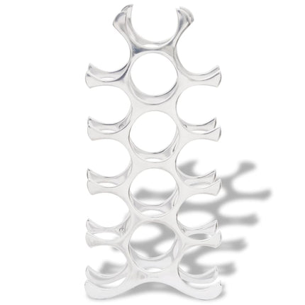 Vinställ för 15 flaskor aluminium silver