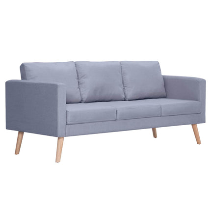 Soffgrupp med 2-sits och 3-sits tyg ljusgrå