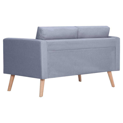 Soffgrupp med 2-sits och 3-sits tyg ljusgrå