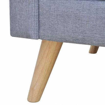 Soffgrupp med 2-sits och 3-sits tyg ljusgrå