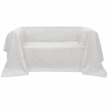 Sofföverdrag i micromocka 270 x 350 cm gräddvit