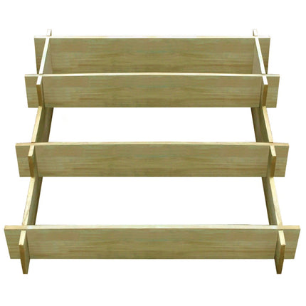 Odlingslåda 3 nivåer 90x90x35 cm impregnerat trä