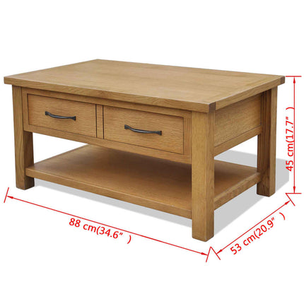 Soffbord 88x53x45 cm massiv ek
