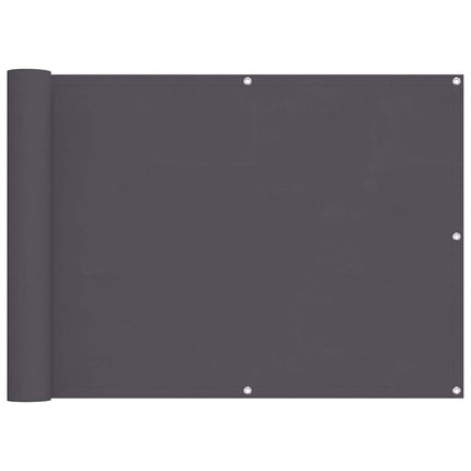 Balkongskärm oxfordtyg 75x600 cm antracit