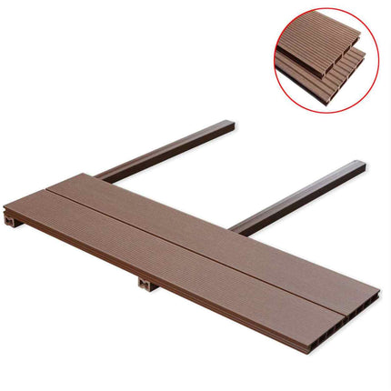 Däckbräda 6 pcs Brun WPC