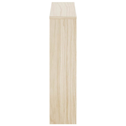 Skoskåp med 2 lådor och spegel 63x17x67 cm ek