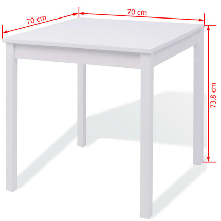 Matbord och stolar 3 delar furu vit
