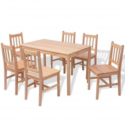 Matbord och stolar 7 delar furu
