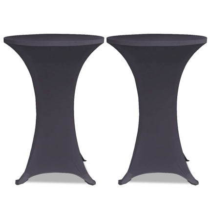 Bordsöverdrag 2 st 60 cm stretch antracit