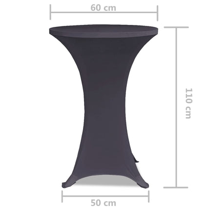 Bordsöverdrag 2 st 60 cm stretch antracit