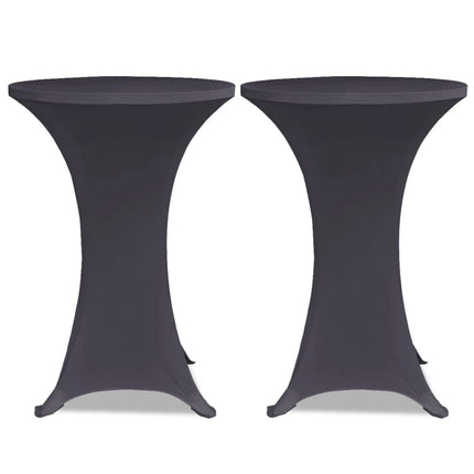 Elastiskt bordsöverdrag 2 st 60 cm antracit