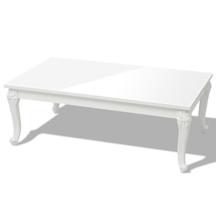 Soffbord 115x65x42 cm högglans vit