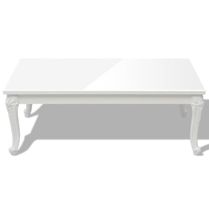 Soffbord 115x65x42 cm högglans vit