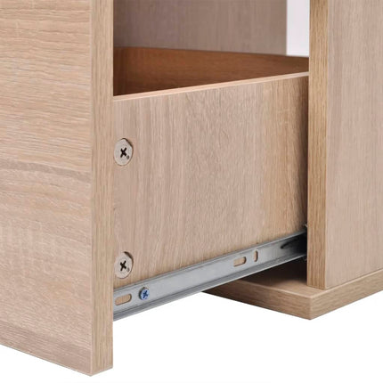 Badrumsmöbler med handfat och kran beige 9 delar