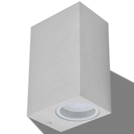 Utomhusvägglampa LED 2 st fyrkantiga uppåt/nedåt