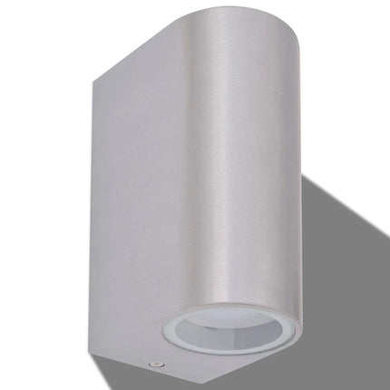 Utomhusvägglampa LED 2 st rund uppåt/nedåt