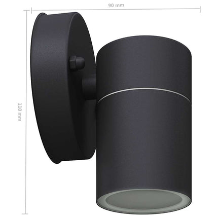 Utomhusvägglampa LED 2 st rostfritt stål nedåt