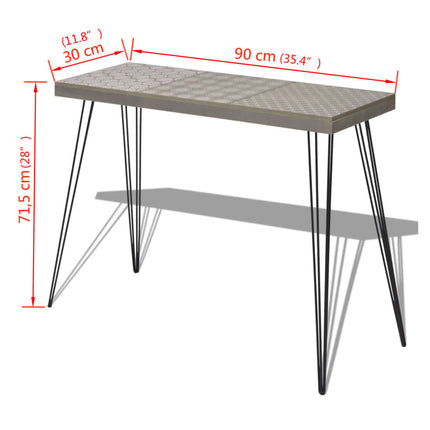 Konsolbord 90x30x71,5 cm grå