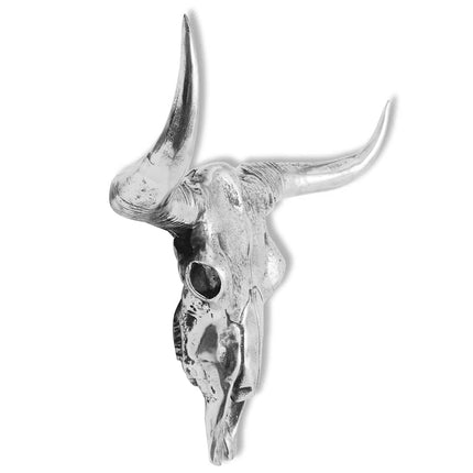 Väggmonterad dödskalledekoration aluminium silver