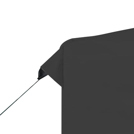 Hopfällbart partytält med väggar aluminium 3x3 m antracit