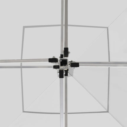 Hopfällbart partytält med väggar aluminium 3x3 m vit