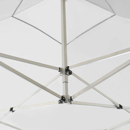 Hopfällbart partytält med väggar aluminium 3x3 m vit
