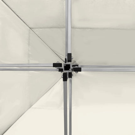 Hopfällbart partytält aluminium 4,5x3 m gräddvit