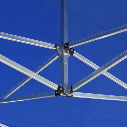 Hopfällbart partytält aluminium 4,5x3 m blå