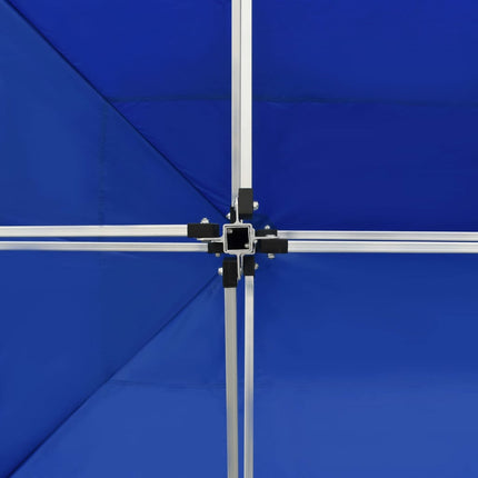 Hopfällbart partytält aluminium 4,5x3 m blå