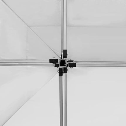 Hopfällbart partytält aluminium 4,5x3 m vit