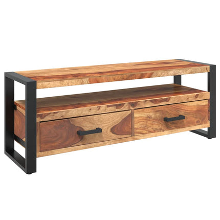 Tv-bänk 120x35x45 cm massivt sheshamträ