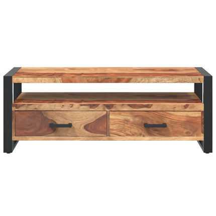 Tv-bänk 120x35x45 cm massivt sheshamträ