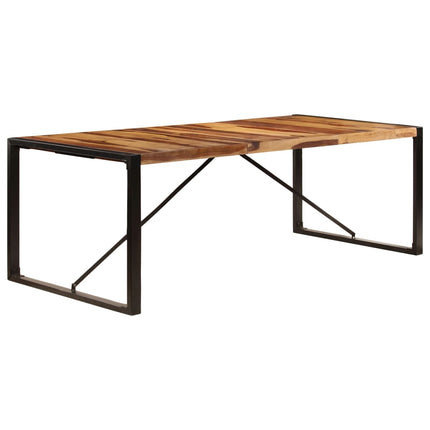 Matbord 220x100x75 cm massivt sheshamträ