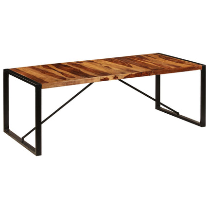 Matbord 220x100x75 cm massivt sheshamträ