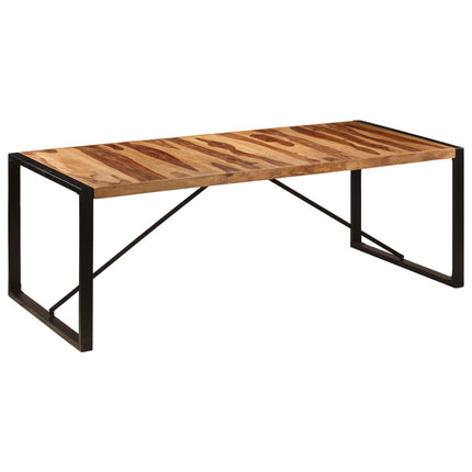 Matbord 220x100x75 cm massivt sheshamträ