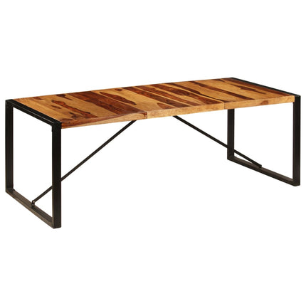 Matbord 220x100x75 cm massivt sheshamträ