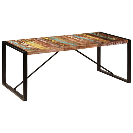 Matbord 200x100x75 cm massivt återvunnet trä