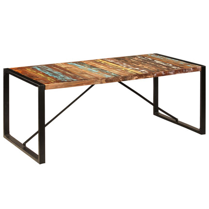 Matbord 200x100x75 cm massivt återvunnet trä