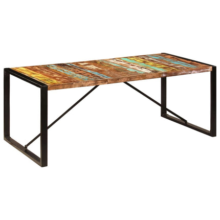 Matbord 200x100x75 cm massivt återvunnet trä