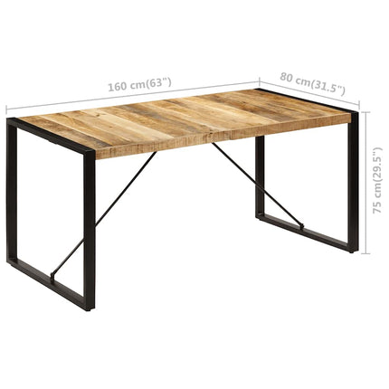 Matbord 160x80x75 cm massivt mangoträ