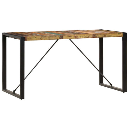 Matbord 140x70x75 cm massivt återvunnet trä