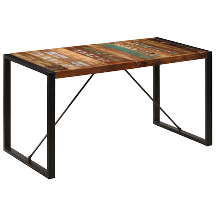 Matbord 140x70x75 cm massivt återvunnet trä