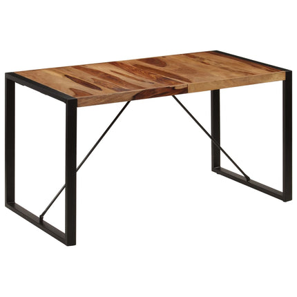Matbord 140x70x75 cm massivt sheshamträ