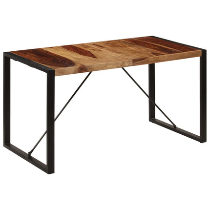 Matbord 140x70x75 cm massivt sheshamträ