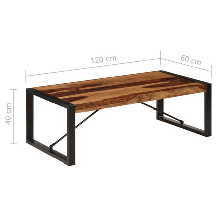 Soffbord 120x60x40 cm massivt sheshamträ